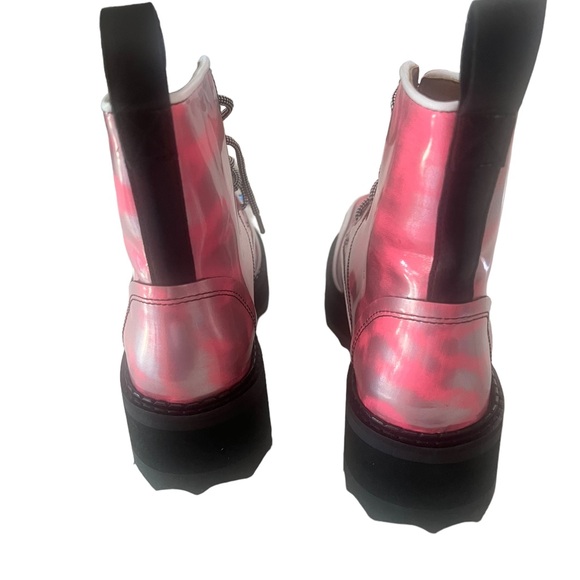 Booties- NWT - Metallic Silver Pink Booties - Inspired by the vintage M6… - Picture 6 of 14